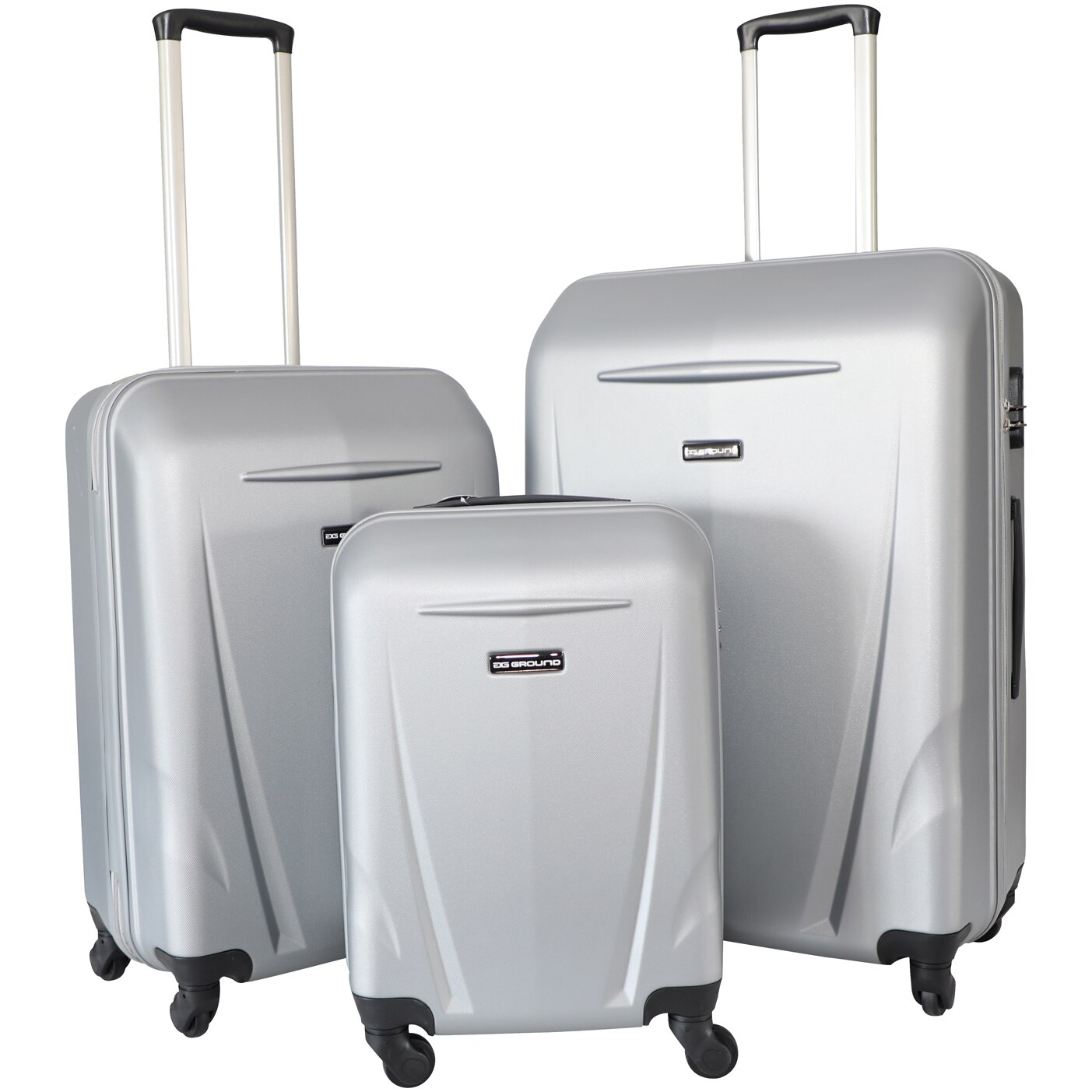 Set 3 trolere BASIC, ABS, marime S+M+L, culoare gri