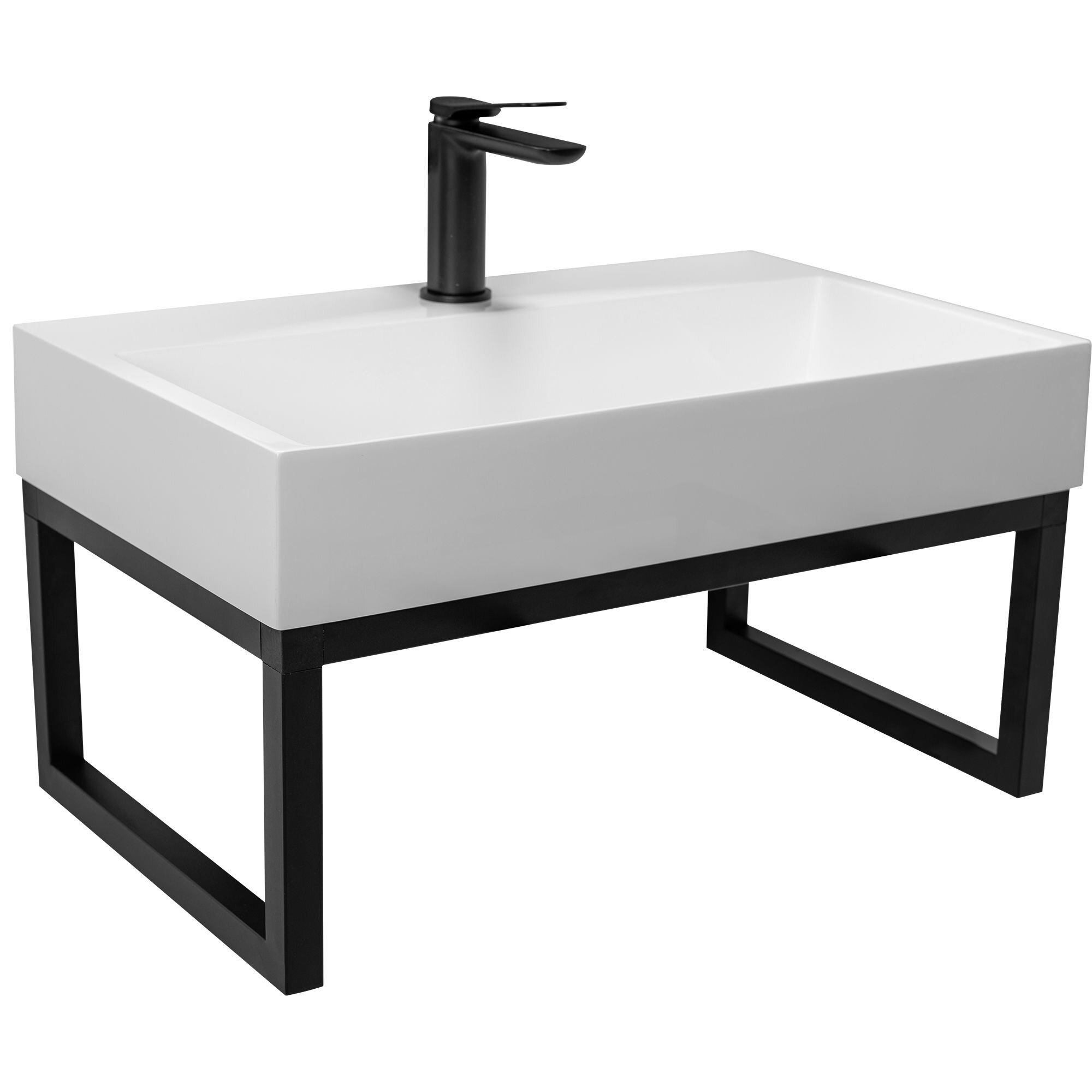 Lavoar pentru blat Goya 60 cadru, Alb, 600x370 mm