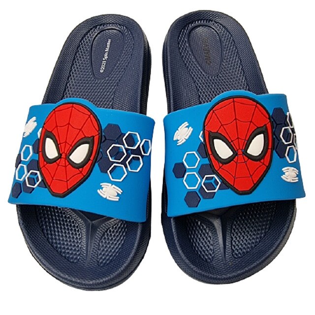 Papuci, Spider Man, bluemarin cu figurina rosie