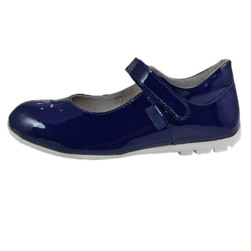 Pantofi fete din piele naturala cu bareta TINO 1862