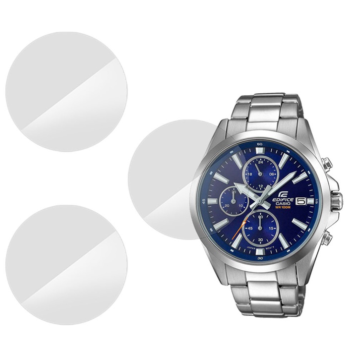 3 db SILKASE fólia készlet Casio EFV-560D-2A-hoz, szilikon, megújuló, Teljes kijelző