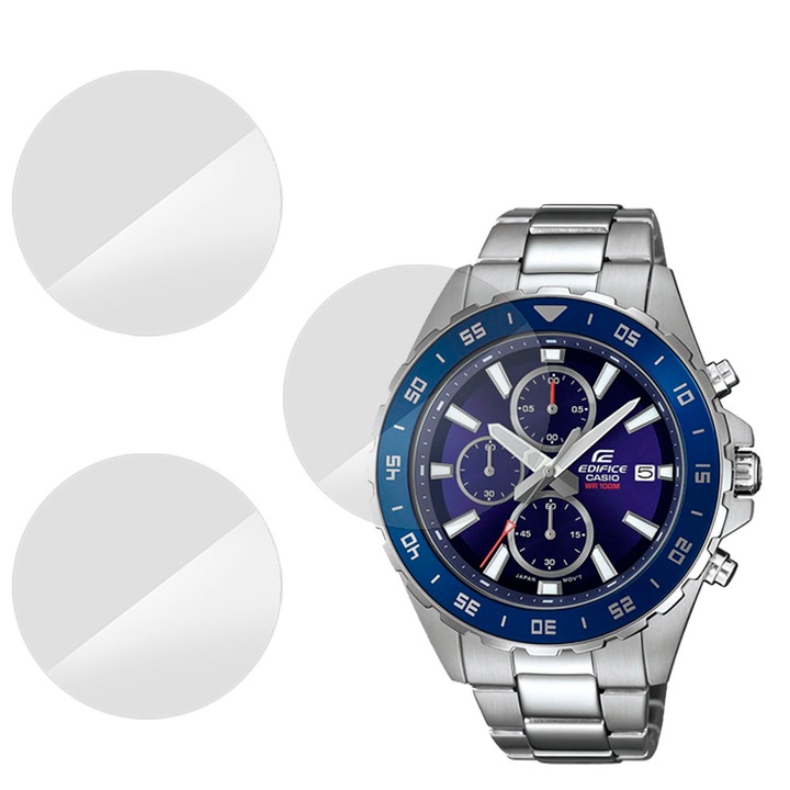3 db SILKASE fólia készlet, Casio EFR-568D-2A-hoz, szilikon, megújuló, Teljes kijelző