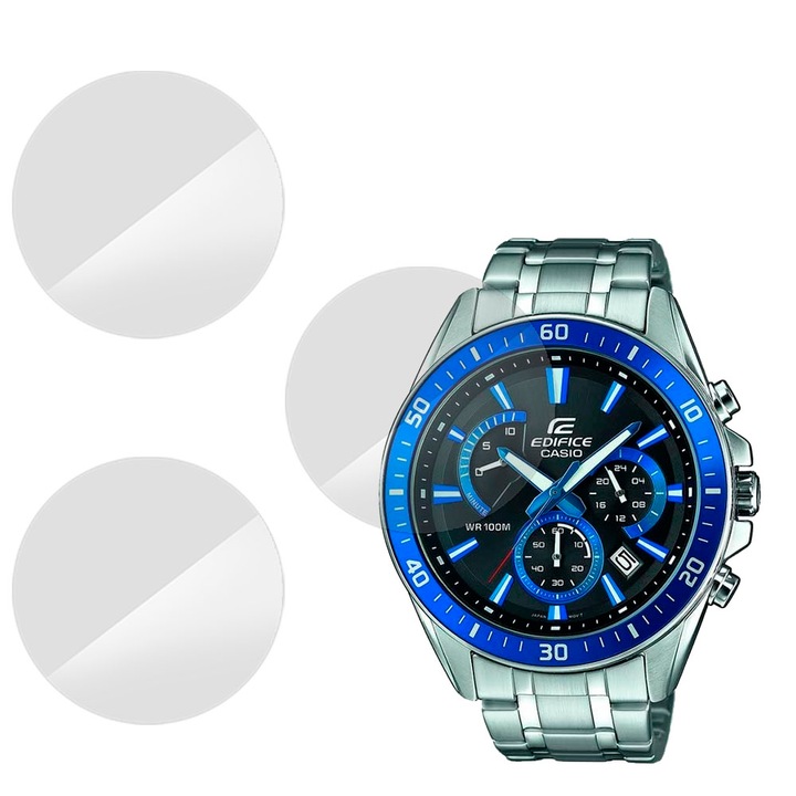 3 db SILKASE fólia készlet Casio EFR-552D-1A-hoz, szilikon, megújuló, Teljes kijelző