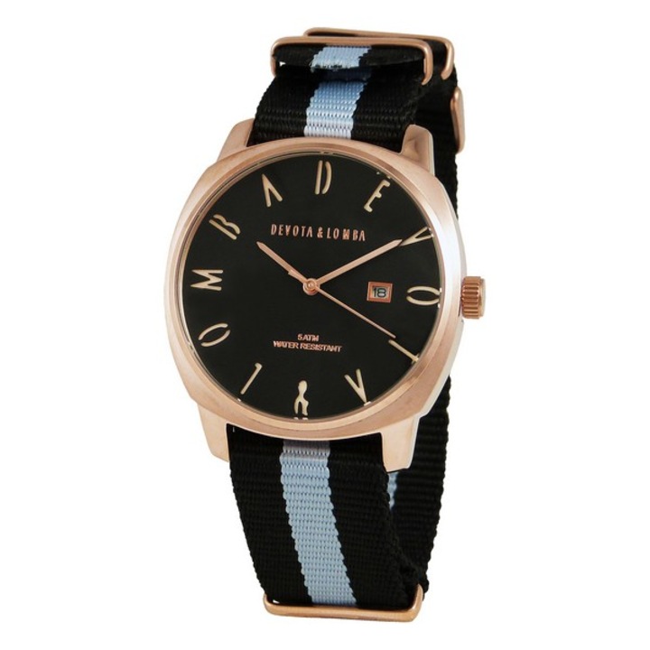 Férfi karóra Devota and Lomba DL008MSPBK-GR-03BLACK (42 mm)