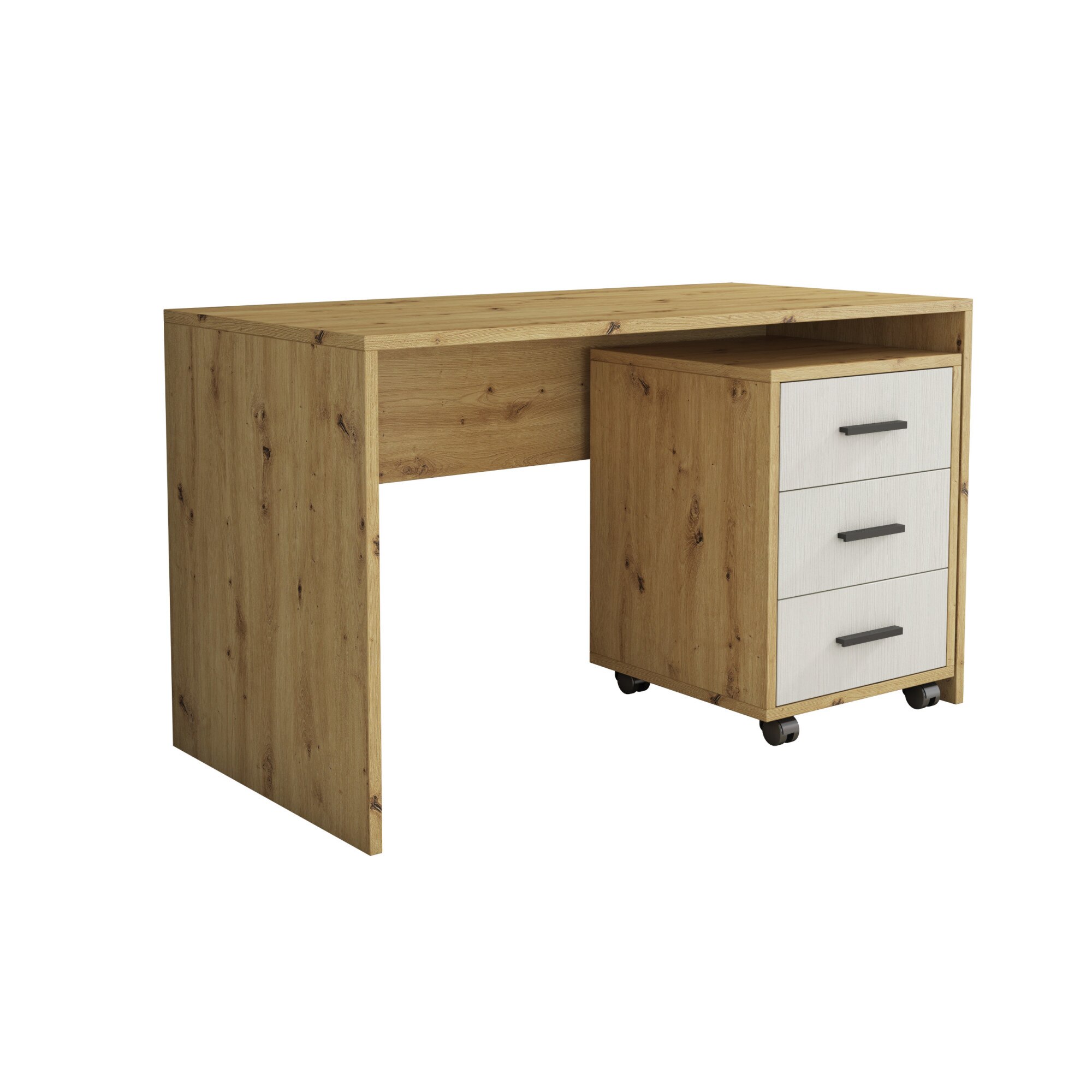 Birou Oscar, taho/alb, 120x60x70 cm