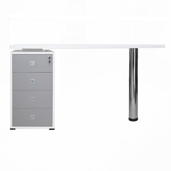 Birou Desiree new , pal alb si gri, 135 x 68 x 75 cm Birou Desiree new , pal alb si gri, 135 x 68 x 75 cm