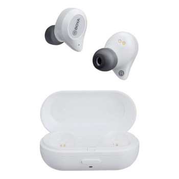 Casti True Wireless Boya Stereo, Bluetooth V5.0, USB-C, In-Ear, Alb Casti True Wireless Boya Stereo, Bluetooth V5.0, USB-C, In-Ear, Alb