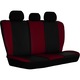 Set Huse Scaune Auto Pok-Ter Road din Piele Ecologica, 9 Piese Universale, Culoare Visiniu, Compatibile Airbag