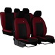 Set Huse Scaune Auto Pok-Ter Road din Piele Ecologica, 9 Piese Universale, Culoare Visiniu, Compatibile Airbag
