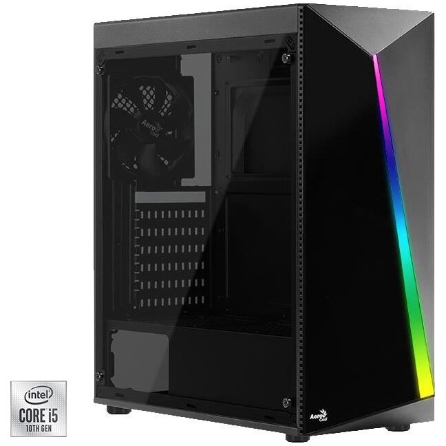 Sistem Desktop PC Gaming Serioux cu procesor Intel® Core™ i5-10400F pana la 4.30GHz, 16GB DDR4, 1TB SSD M.2 PCIe, GeForce® RTX 3060 Ti 8GB GDDR6 LHR, Microsoft Windows 10 Home