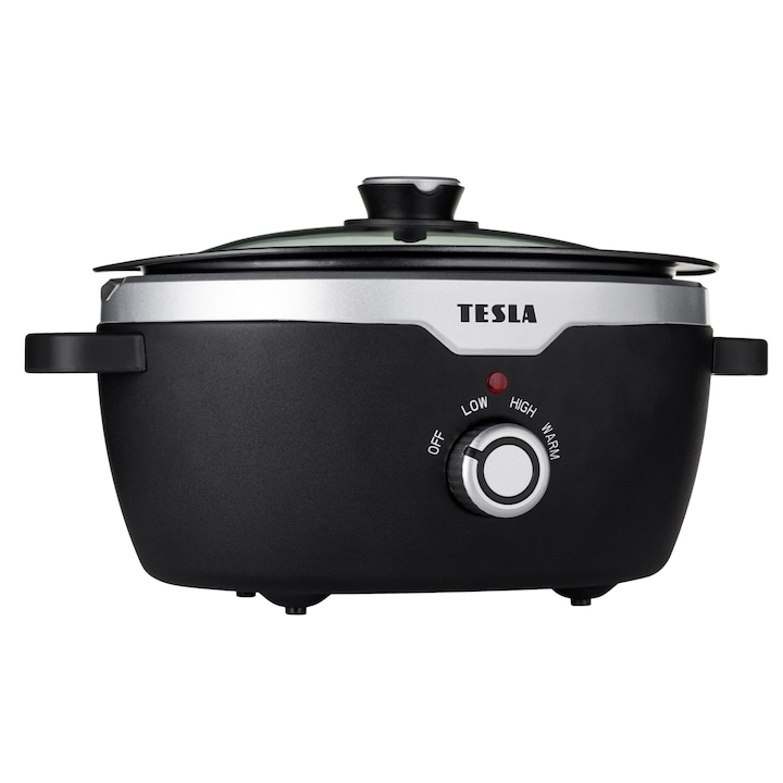 Slow cooker TESLA Slowcook S300, 3.8L, 190W, Functie pastrare la cald