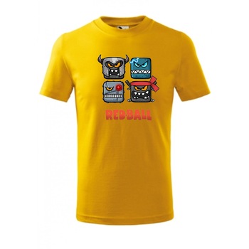 Tricou copii, print Red Ball, Malfini, bumbac, Galben, 122 CM Tricou copii, print Red Ball, Malfini, bumbac, Galben, 122 CM