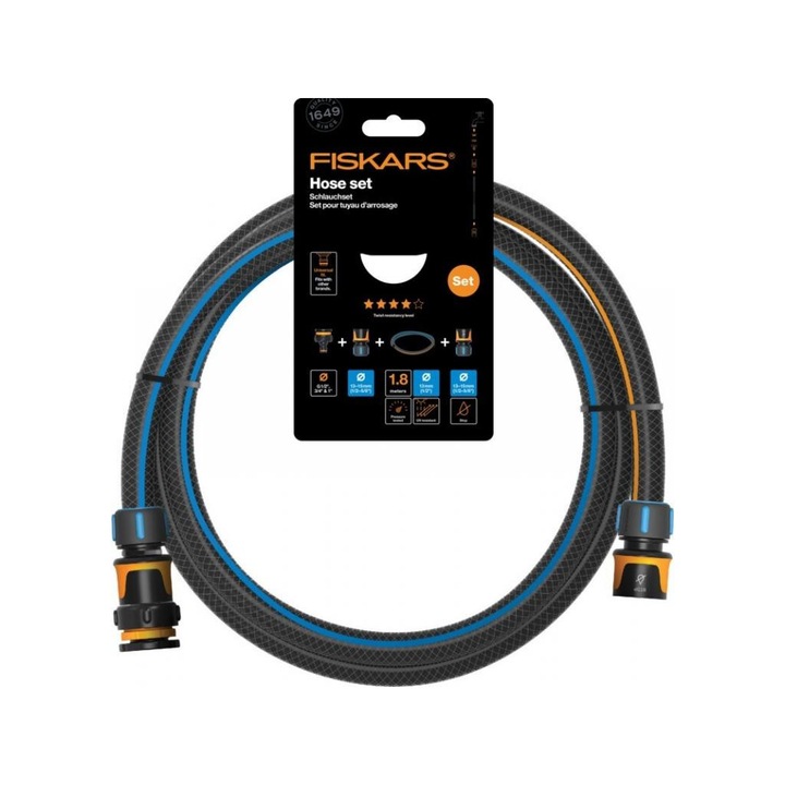 Fiskars comfort tömlő szett 1.8m q4 13mm