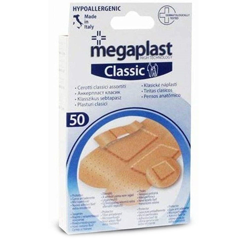 Plasturi clasici asortati Megaplast, 50 buc