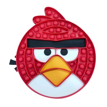 Jucarie interactiva antistres din silicon moale , Pop it Now JUMBO , 20cm , model angry birds , rosu Selling Depot ® Jucarie interactiva antistres din silicon moale , Pop it Now JUMBO , 20cm , model angry birds , rosu Selling Depot ®