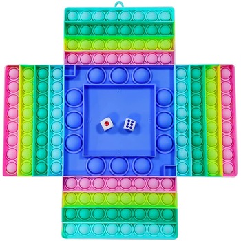 Joc interactiv din silicon moale , jucarie antistres cu zaruri, Pop it Now , multicolor Selling Depot ® Joc interactiv din silicon moale , jucarie antistres cu zaruri, Pop it Now , multicolor Selling Depot ®