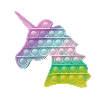 Jucarie interactiva antistres din silicon moale Pop it Now, Push Bubble , model unicorn , multicolor Selling Depot ® Jucarie interactiva antistres din silicon moale Pop it Now, Push Bubble , model unicorn , multicolor Selling Depot ®