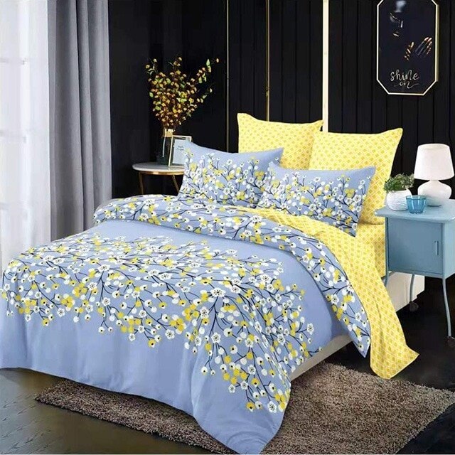 Lenjerie de pat, Pucioasa, Bumbac Finet, 6 piese, 2 Persoane, 105-P, 240 x 250cm