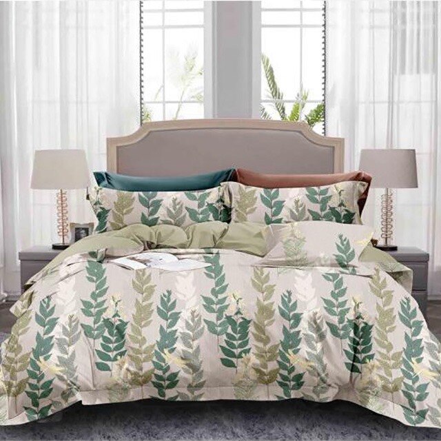 Lenjerie de pat, Pucioasa, Bumbac Finet, 6 piese, 2 Persoane, 099-P, 240 x 250cm