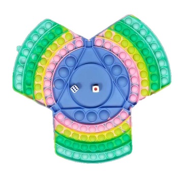 Joc interactiv din silicon moale , jucarie antistres cu zaruri, Pop it Now , multicolor RIF REFCO ® Joc interactiv din silicon moale , jucarie antistres cu zaruri, Pop it Now , multicolor RIF REFCO ®