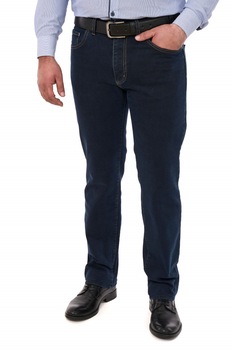 Blugi Forza stretch cu cusaturi contrastante, Albastru inchis Blugi Forza stretch cu cusaturi contrastante, Albastru inchis