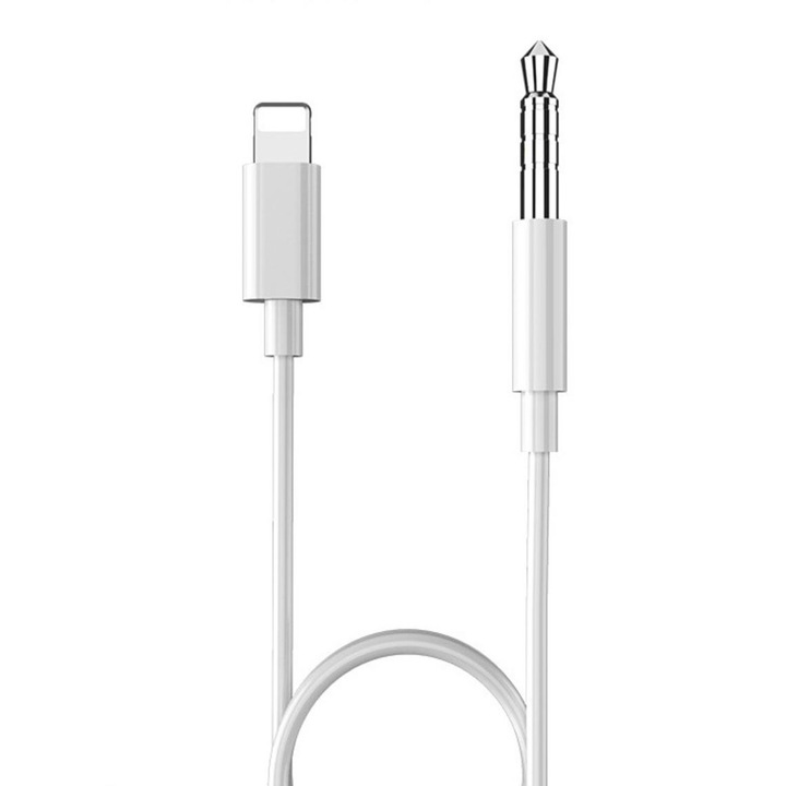 Допълнителен кабел 3.5 mm, Pili-Paradise, За iPhone iPhone X / XS / 11/11 Pro / 11 Pro Max / 8 / 8Plus / 7 / 7Plus, 1m, Бял