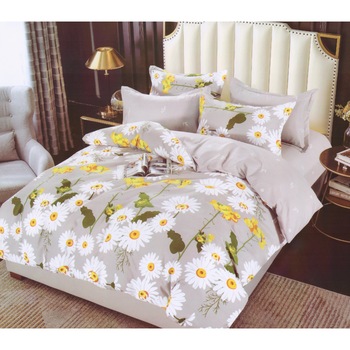 Set 6 piese, Lenjerie de pat dublu din bumbac FINET, multicolor - LFP100 Set 6 piese, Lenjerie de pat dublu din bumbac FINET, multicolor - LFP100