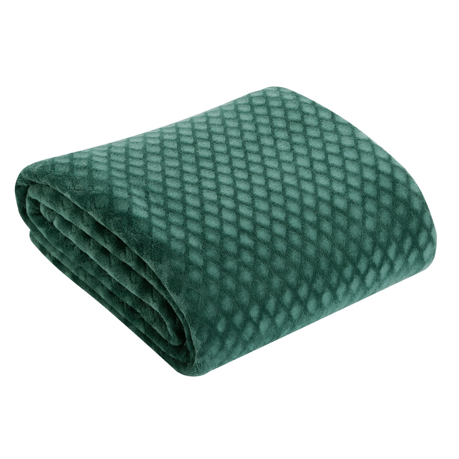 Cuvertura de Pat, Patura pled, Eurofirany, 150x200, BELA, Verde inchis