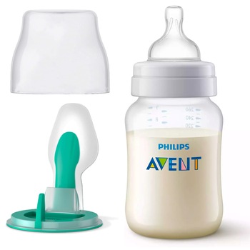 Biberon anticolici Philips-Avent, 125 ml, +0 luni, Transparent Biberon anticolici Philips-Avent, 125 ml, +0 luni, Transparent