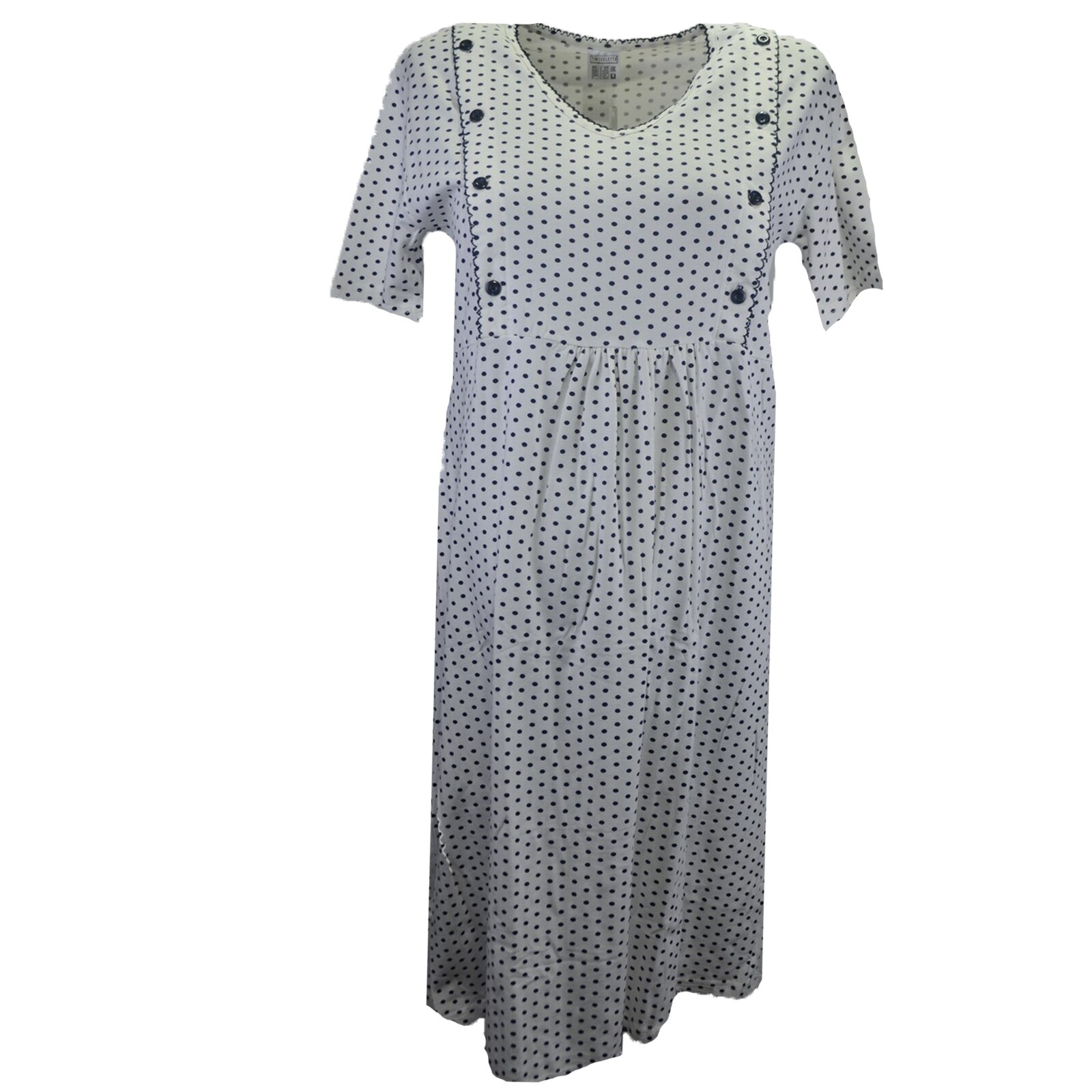 Camasa de noapte pentru alaptat Nicoletta 7349, Alb XL