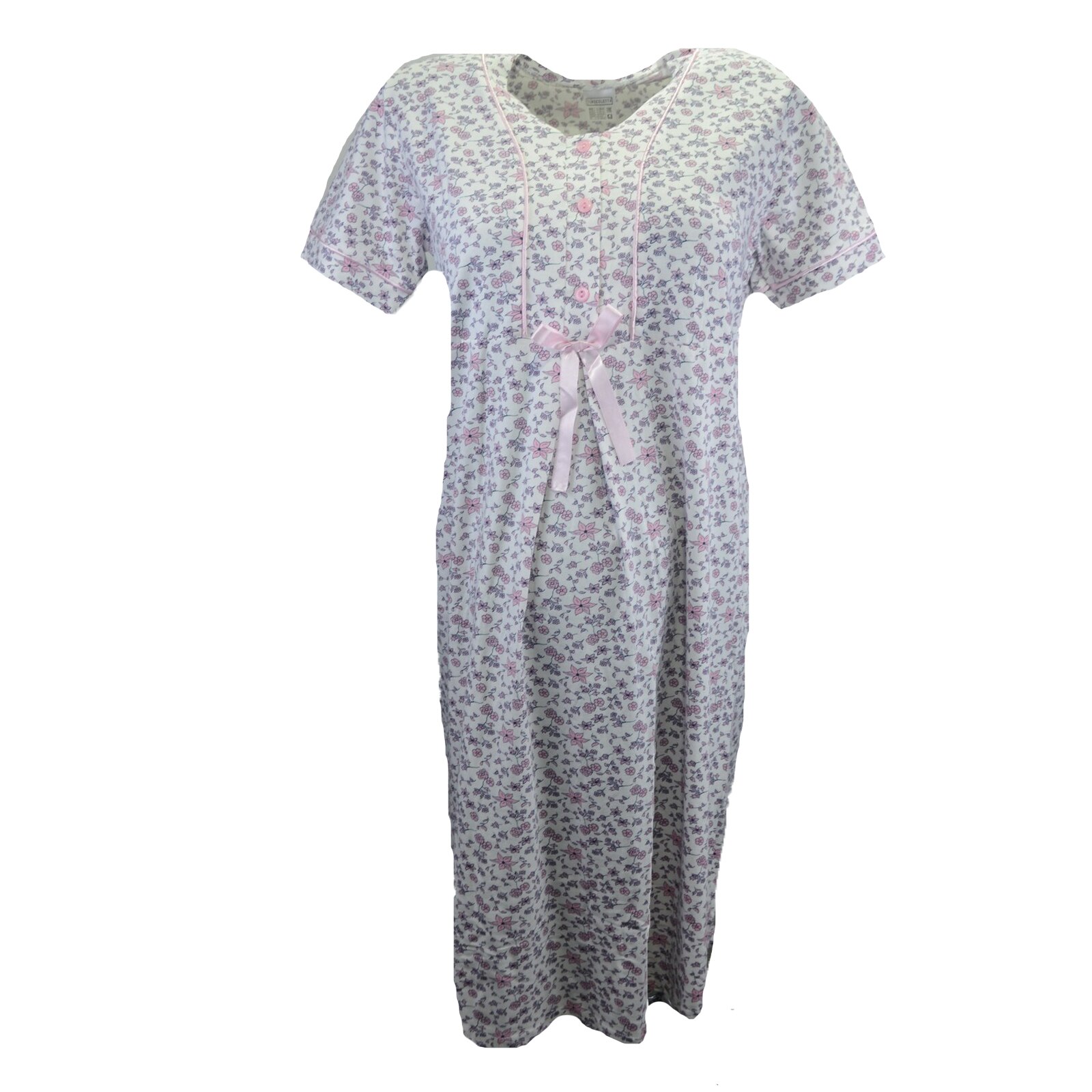 Camasa de noapte pentru alaptat Nicoletta 7350, Roz S