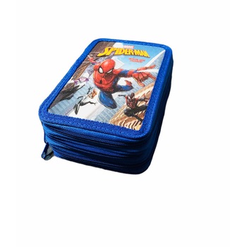 Penar echipat Spiderman, 3 compartimente, 34 piese, 19 x 14,5 x 6 cm, Like Store Penar echipat Spiderman, 3 compartimente, 34 piese, 19 x 14,5 x 6 cm, Like Store