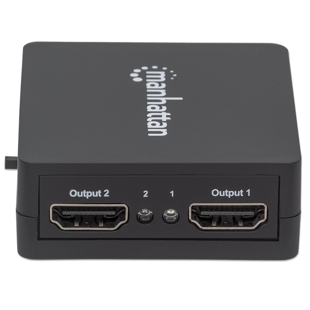 Активен HDMI сплитер, включено захранване, 2 порта, 1 вход - 2 изхода ...