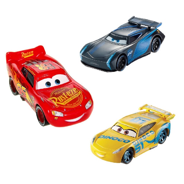 Disney cars 3点セット Set 3 masinute Disney Cars 3, Fulger McQueen, Jackson Storm si