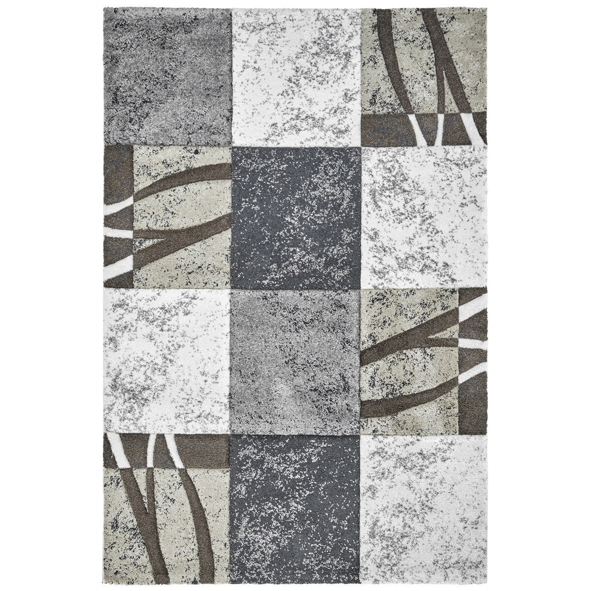 Covor Modern & Geometric Tebea, Gri, 200x290 - C15-250406