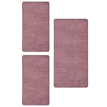 Set de 3 covoare de pat latoase vidaXL, Polipropilena, 100 x 200 cm + 70 x 140 cm, Mov Set de 3 covoare de pat latoase vidaXL, Polipropilena, 100 x 200 cm + 70 x 140 cm, Mov