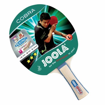 Paleta tenis de masa, JOOLA Cobra, cauciuc PEKING aprobat ITTF, cu burete de 1,5 mm, placaj cu 5 straturi Paleta tenis de masa, JOOLA Cobra, cauciuc PEKING aprobat ITTF, cu burete de 1,5 mm, placaj cu 5 straturi