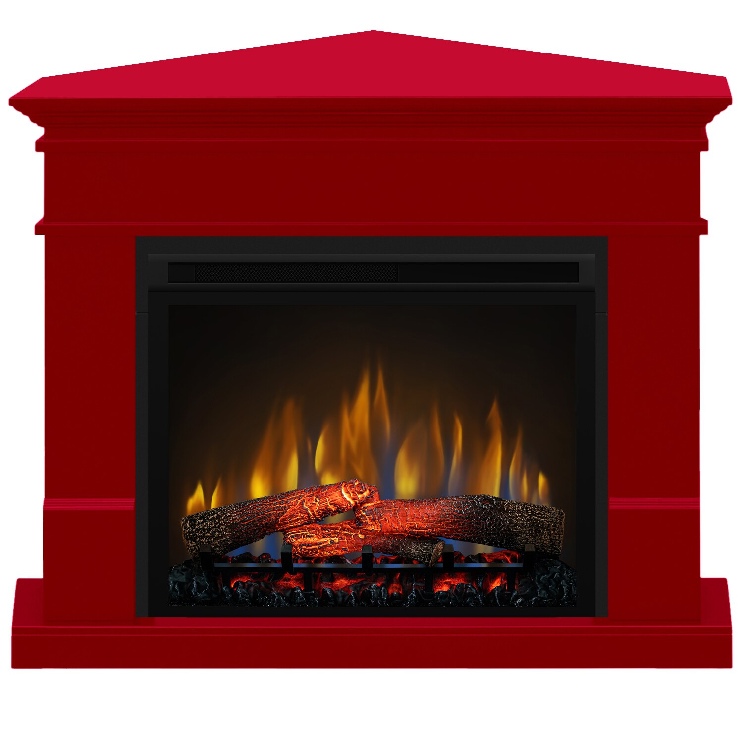 Semineu electric Lisabona Drept/Colt Rosu cu focar electric 3D Dimplex Optiflame XHD28 si sunet