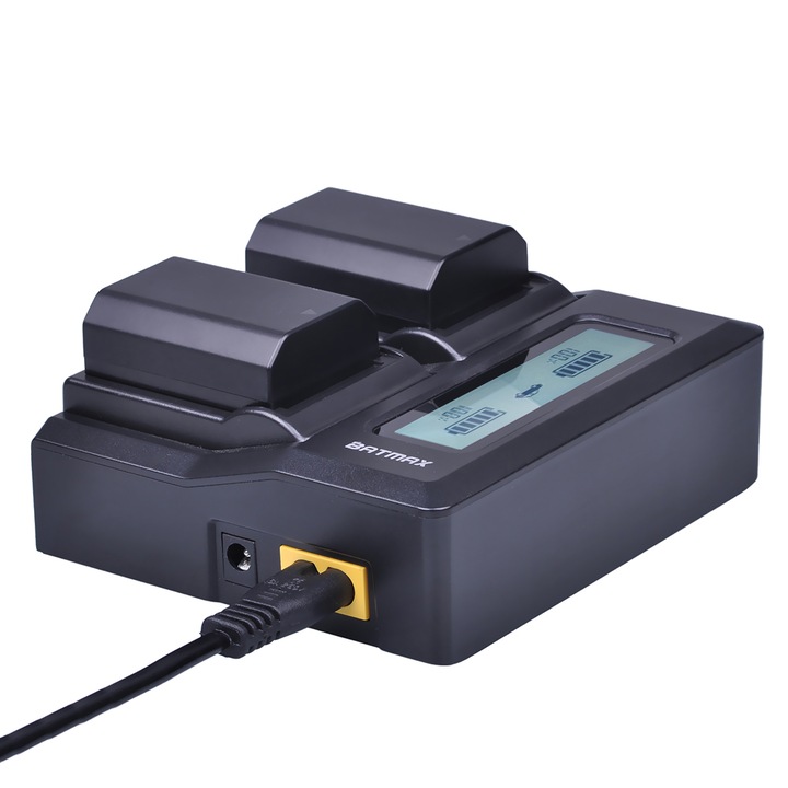 Incarcator Dual Batmax NP-FZ100, Incarcare Rapida, compatibil cu Sony Sony Alpha 9 A9 9R A9R 9S A9S A7RIII A7R3 7RM3 A7m3 BC-QZ1