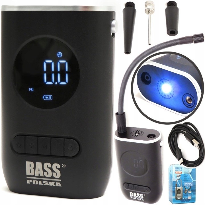 Akkumulátoros kerékpár pumpa, 11 bar, 70 W