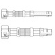 Set 2 racorduri flexibile monocomanda Ferro L 60 cm 3/8