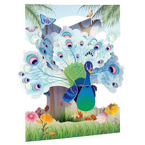 Felicitare 3D Paun-Swing Cards