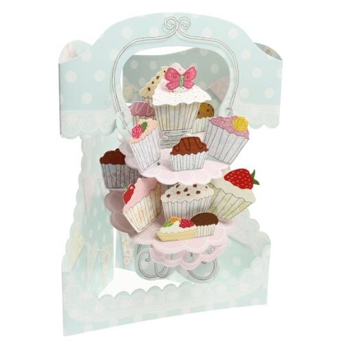 Felicitare 3D Swing Cards dinamica model-Prajituri