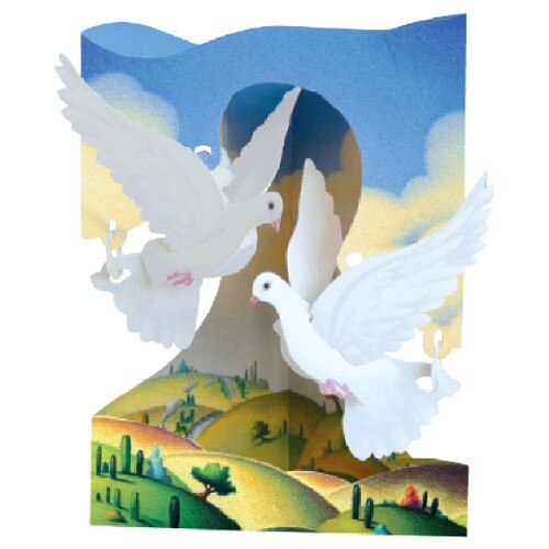 Felicitare 3D Porumbei-Swing Cards