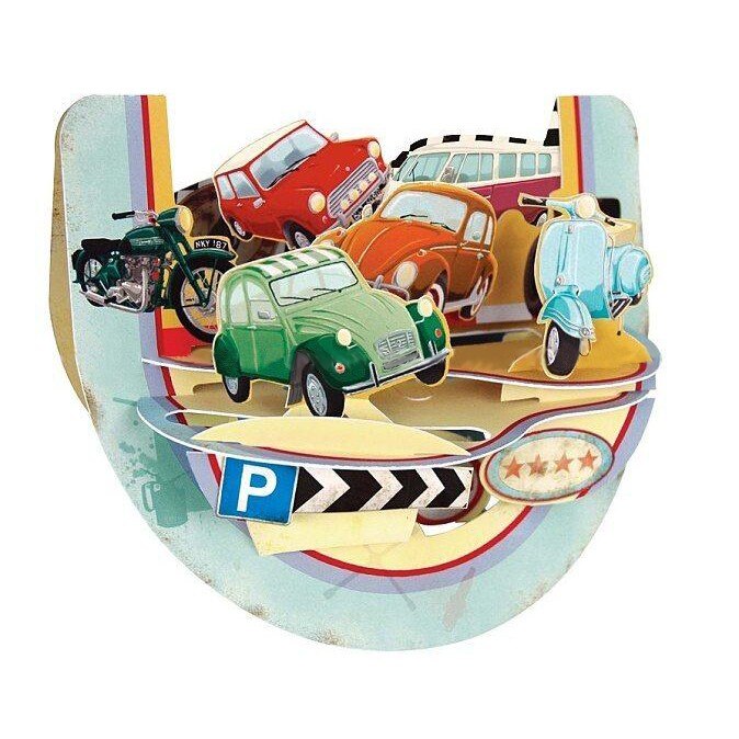 Felicitare 3D Popnrock-Vehicule retro