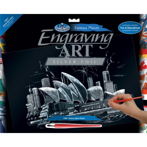 Set gravura, Royal Langnickel – Locuri celebre, 07 – Opera din Sydney, 29 cm x 40 cm