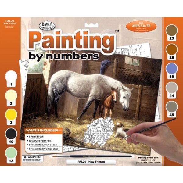 Set pictura pe numere adulti, Royal Langnickel, 24 – Prieteni noi