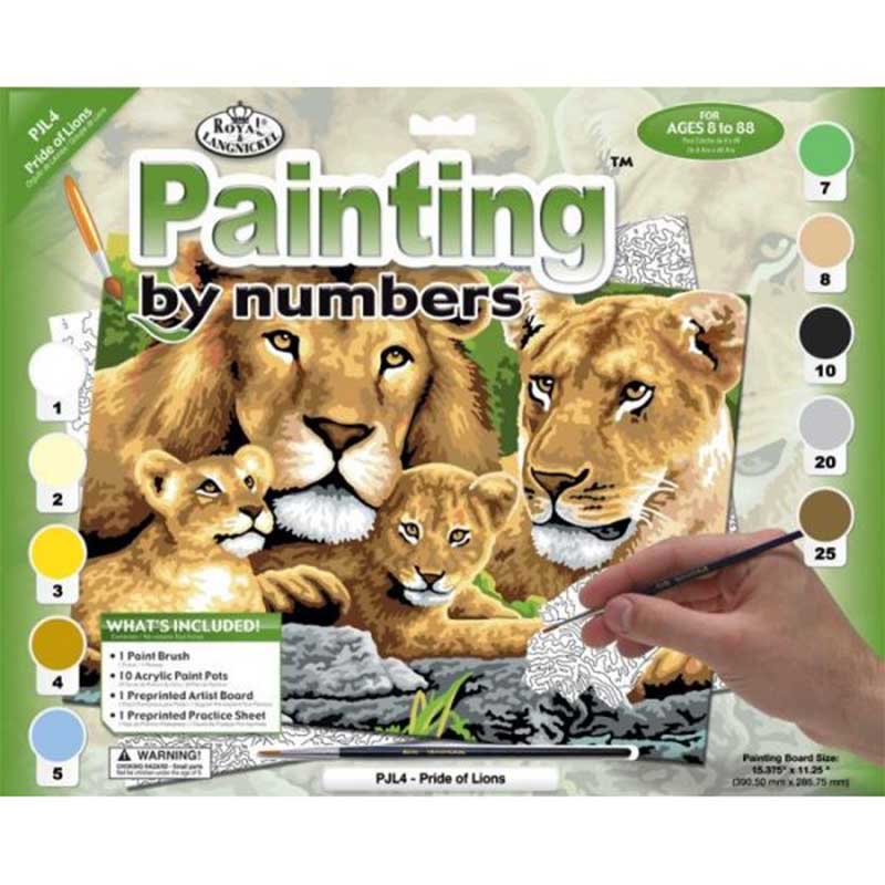 Set pictura pe numere, Royal Langnickel, 04 – Pride of Lions