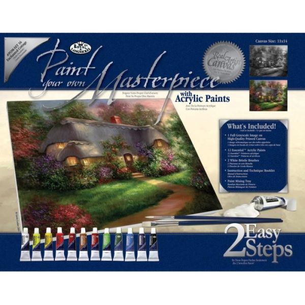 Set pictura panza pe sasiu, Royal Langnickel, Tablouri celebre, 16 – Enchanted Cottage