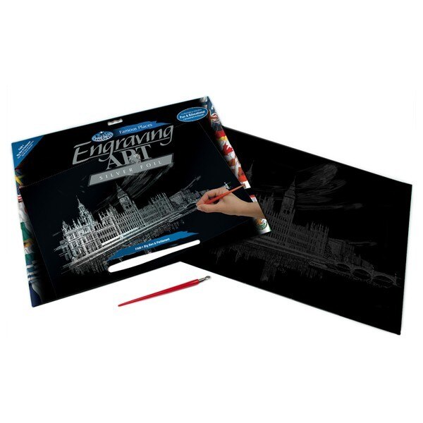 Set gravura - locuri celebre- Big Ben &i sediul Parlamentul britanic